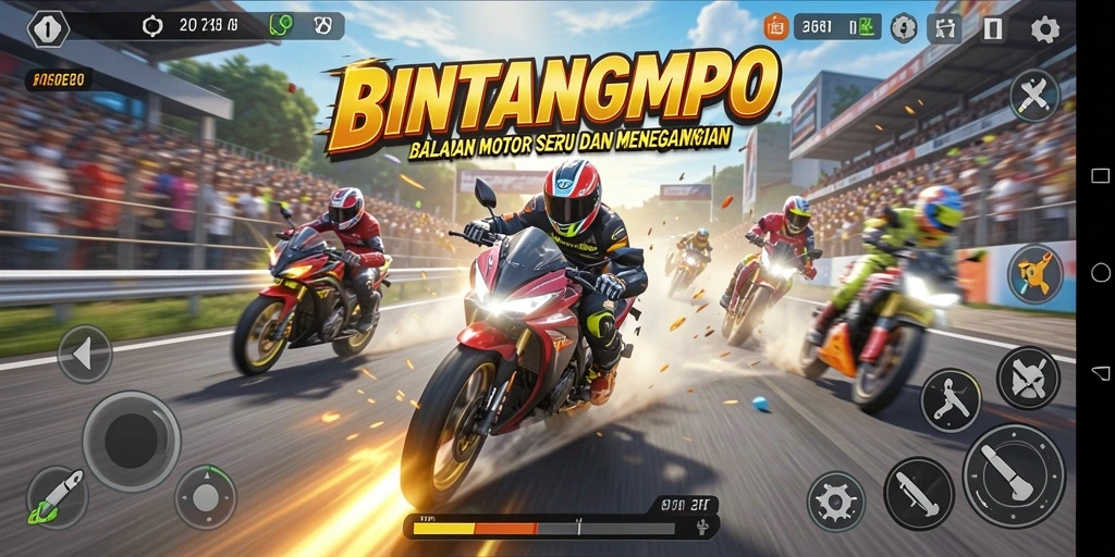 Screenshot gameplay penuh aksi dalam BINTANGMPO.