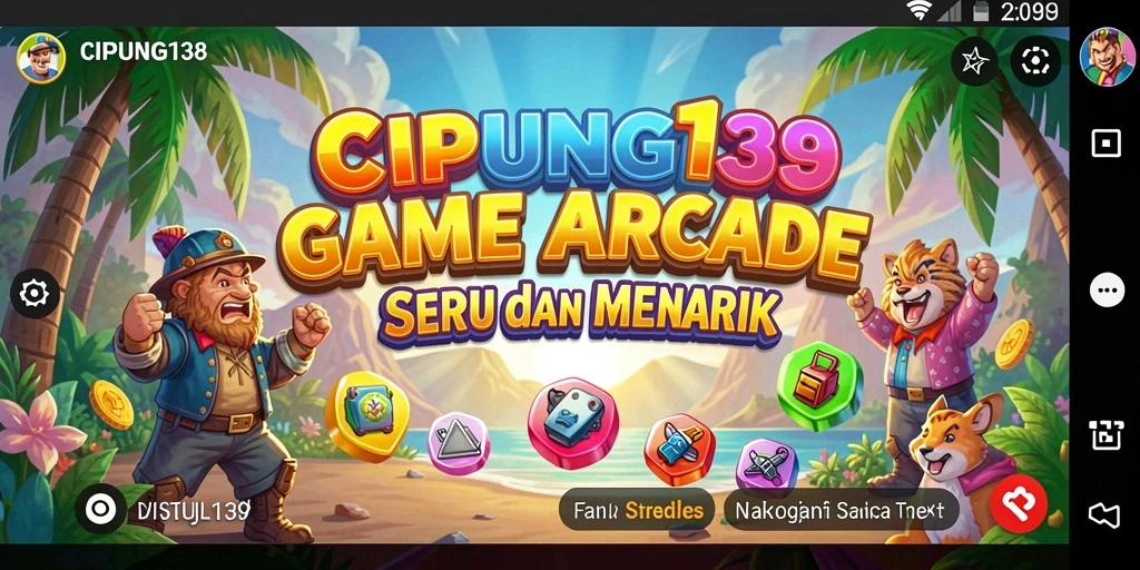 Screenshot utama CIPUNG138 menampilkan aksi gameplay arcade yang penuh warna.