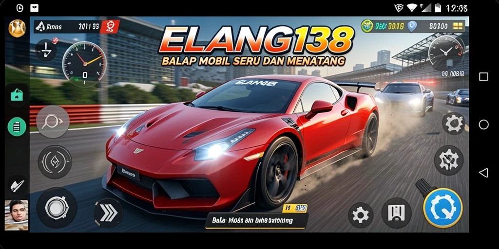 Tampilan gameplay menegangkan dalam ELANG138 yang penuh aksi balap.