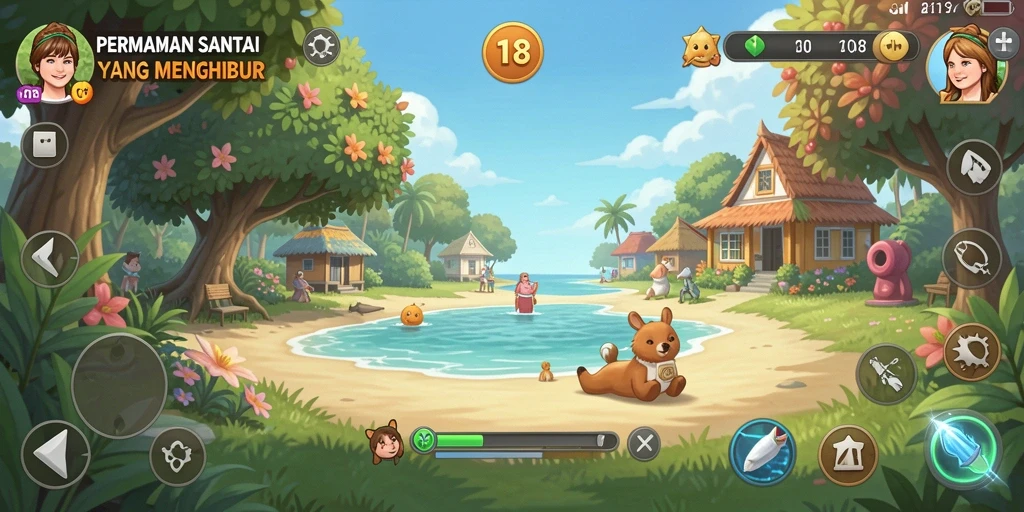Tampilan gameplay F08 yang seru dan penuh warna.