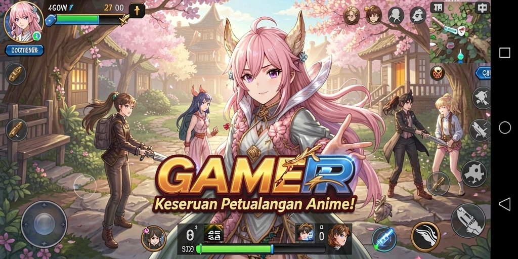 Menampilkan gameplay seru dalam dunia Anime yang kaya.