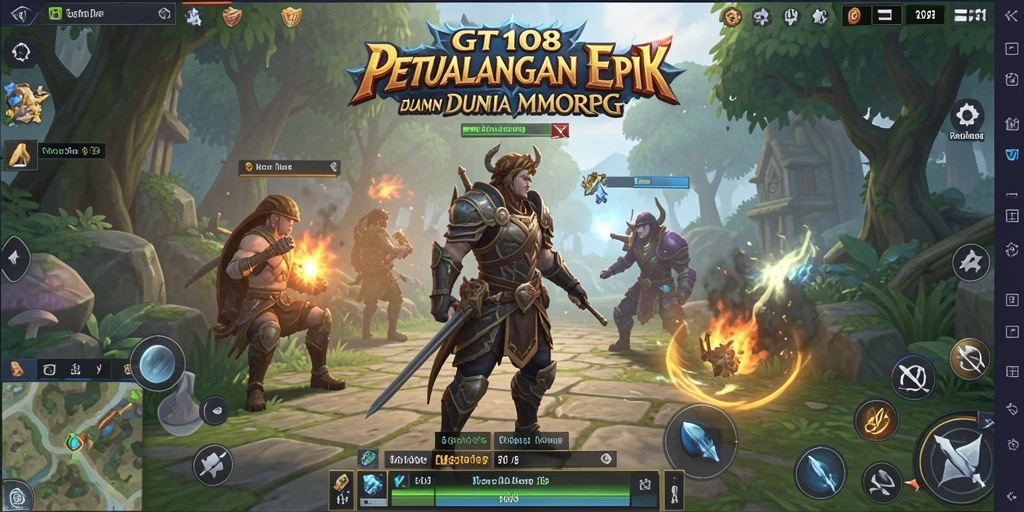 Gameplay GT108 yang seru dan interaktif dalam dunia MMORPG.