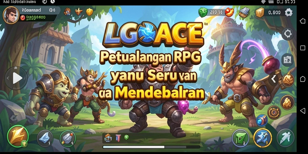 Tampilan gameplay seru yang menampilkan aksi RPG LGOACE.