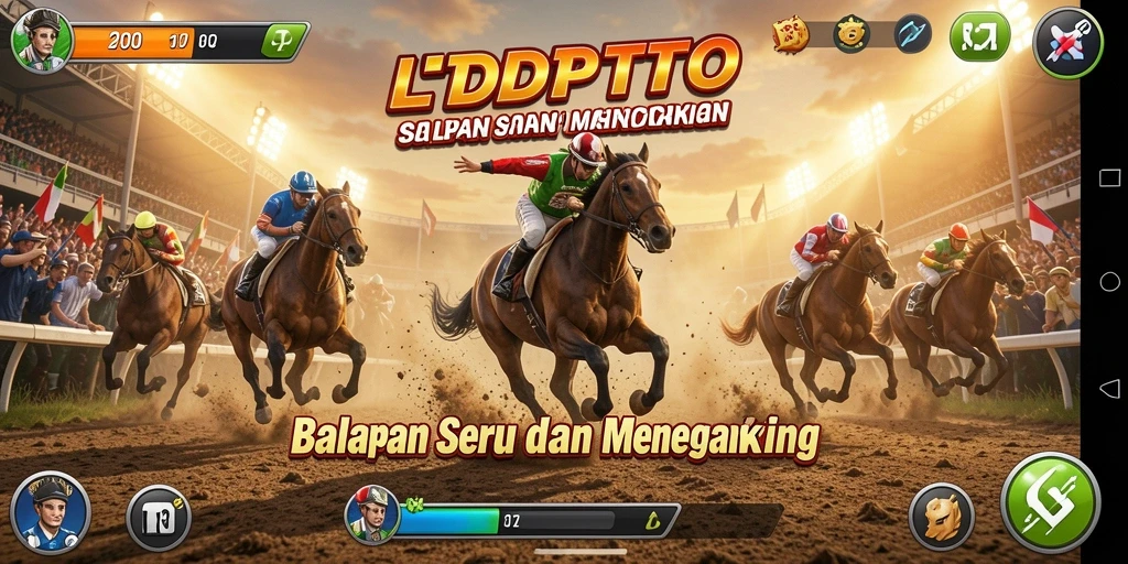 Tampilan gameplay Racing LTDTOTO yang seru dan penuh aksi.