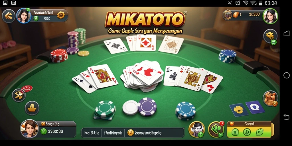 Tampilan gameplay Gaple yang seru dan interaktif di MIKATOTO.