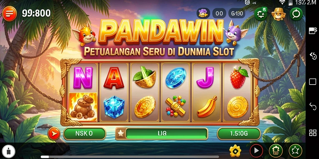 Tampilan menarik dari gameplay Slot di PANDAWIN.