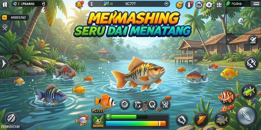 Screenshot gameplay PC777 menampilkan pengalaman memancing yang menakjubkan.