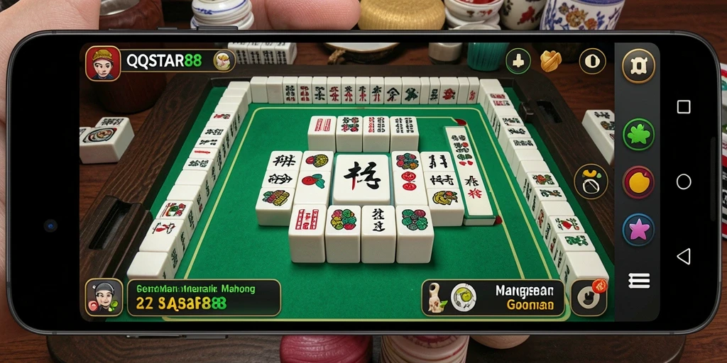 Tampilan gameplay QQSTAR88 dengan berbagai mode Mahjong yang seru.