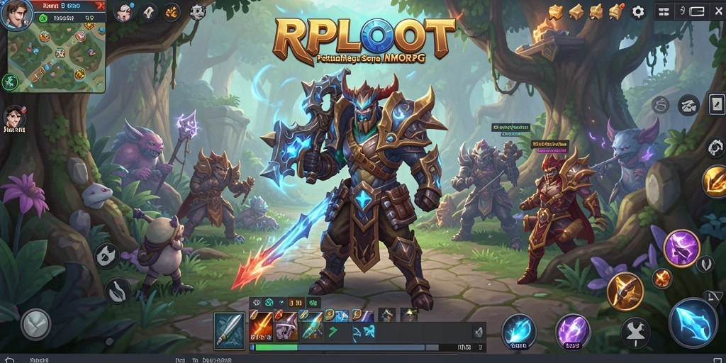 Screenshot utama RPLOOT menampilkan aksi petualangan MMORPG yang seru.