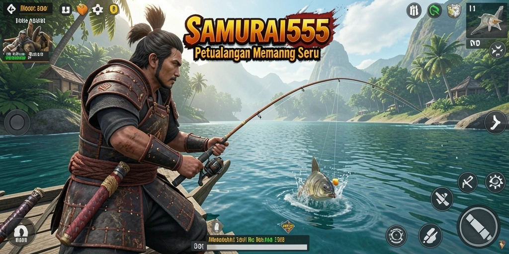 Tampilan gameplay menarik dari SAMURAI555 saat menangkap ikan.