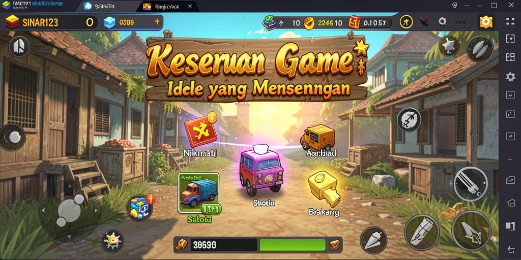 Tangkapan layar gameplay SINAR123 menampilkan aksi Idle yang seru dan grafis menawan.