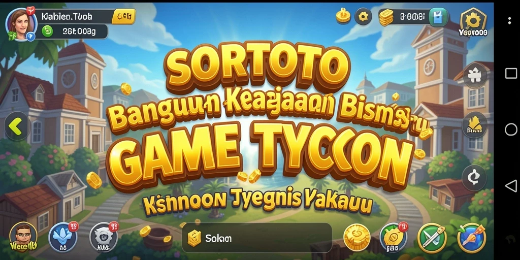Screenshot SORTOTO menampilkan gameplay yang dinamis dan strategi manajemen bisnis.