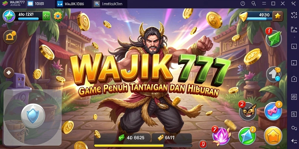 Screenshot gameplay WAJIK777 menampilkan karakter yang aktif mengumpulkan sumber daya.